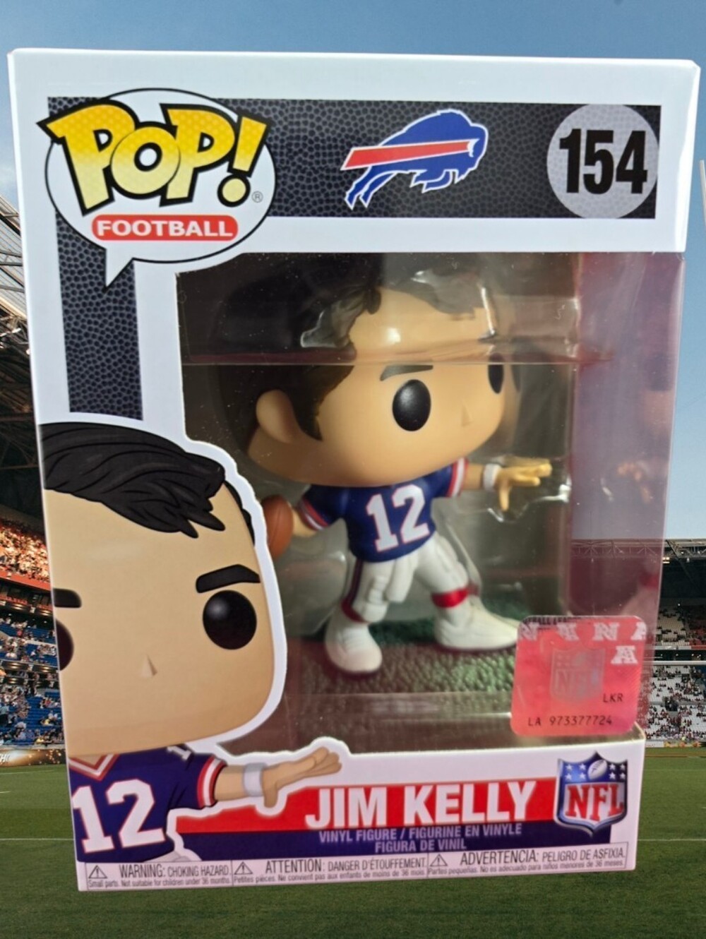 Funko Pop! Football: Jim Kelly # 154 (Nib) With Pop Protector
